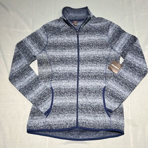 Eddie Bauer Blue Ombré Knit Jacket Size M D28 - Picture 2 of 6